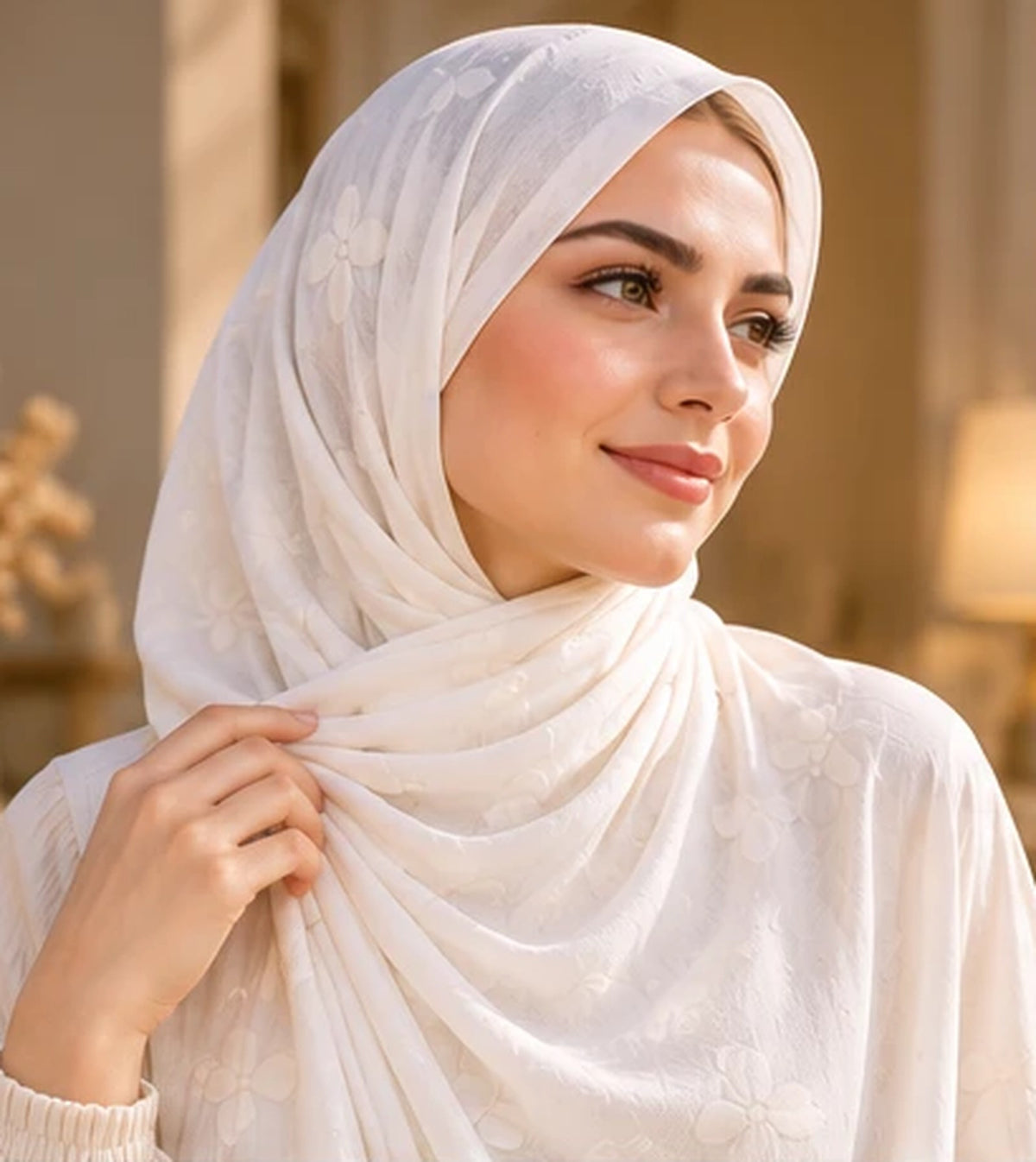 Flower Hijab · Blue