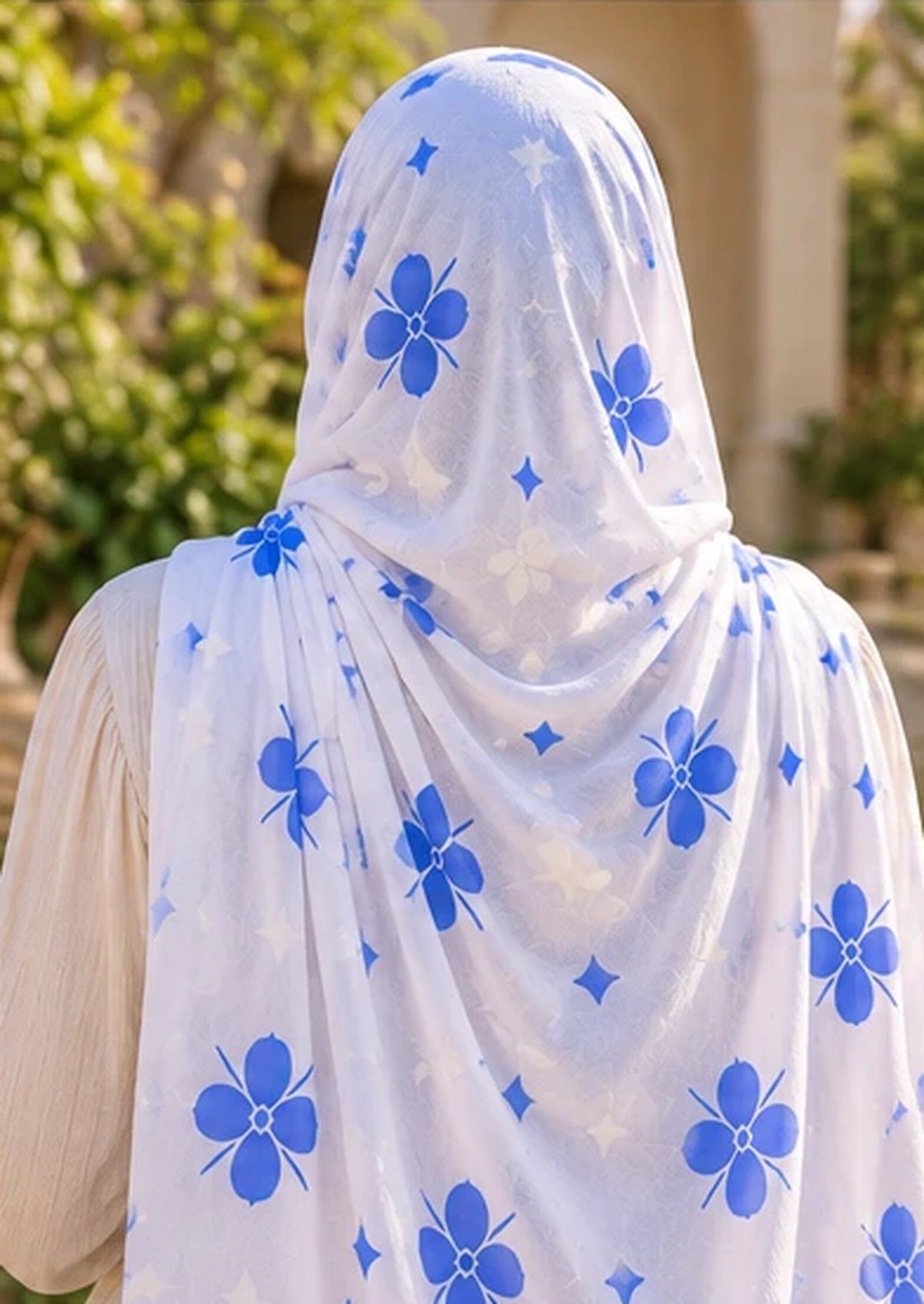 Flower Hijab · Blue