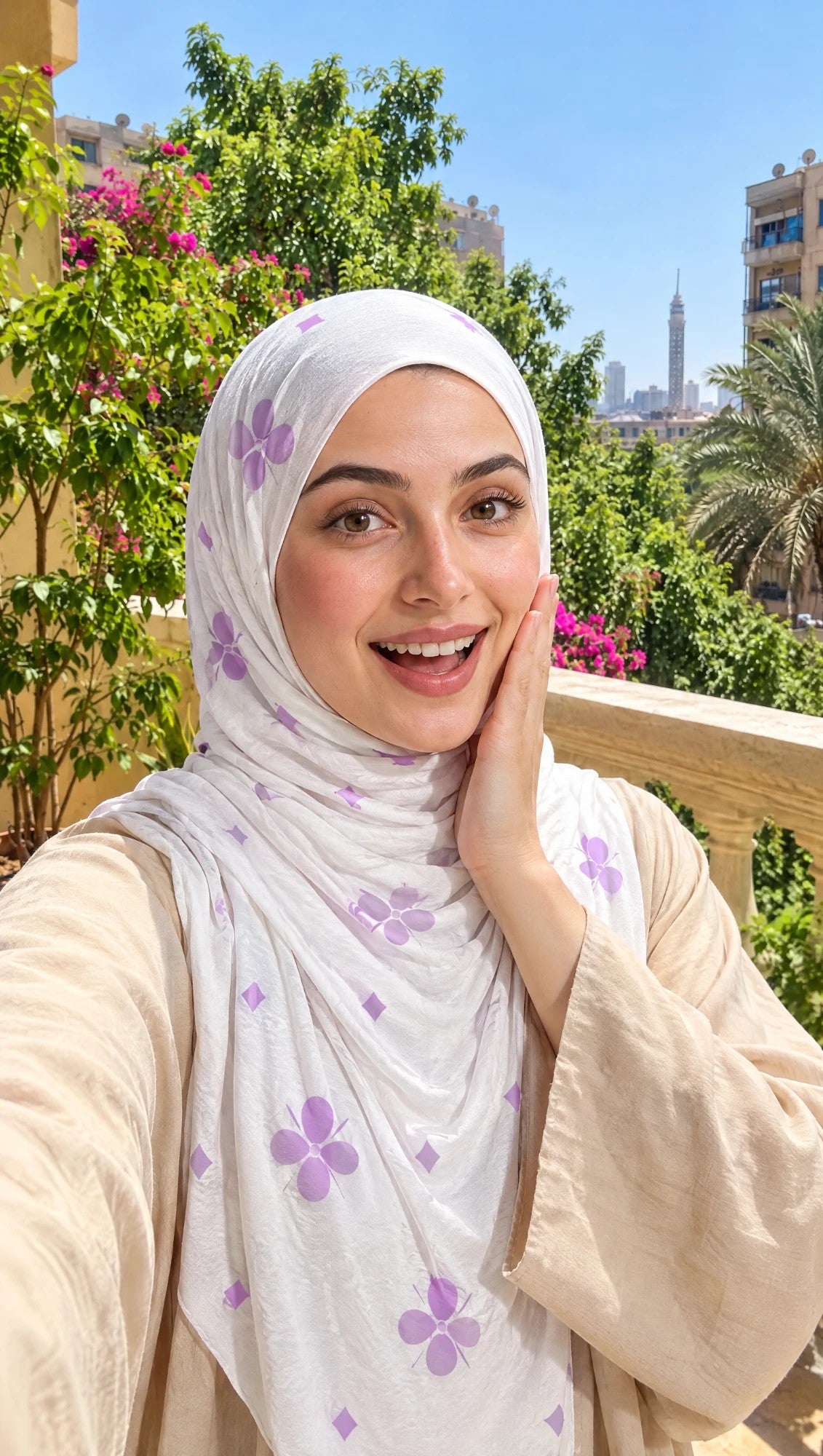 Flower Hijab · Purple